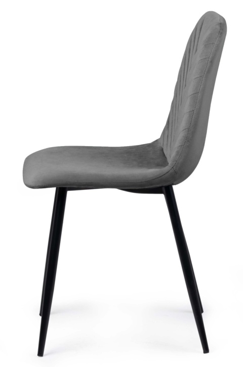 Krzesło tapicerowane TRIO VELVET DARK GREY