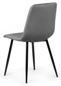 Krzesło tapicerowane TRIO VELVET DARK GREY