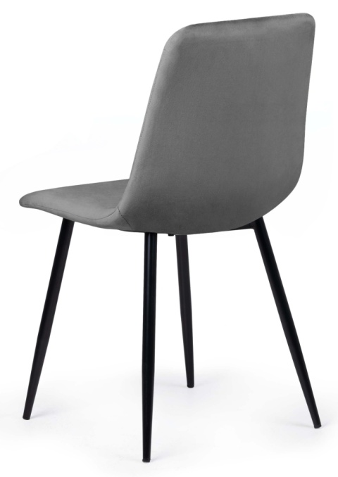 Krzesło tapicerowane TRIO VELVET DARK GREY