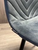 Krzesło tapicerowane TRIO VELVET DARK GREY