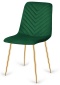 Krzesło tapicerowane TRIO VELVET GREEN GOLD