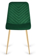 Krzesło tapicerowane TRIO VELVET GREEN GOLD