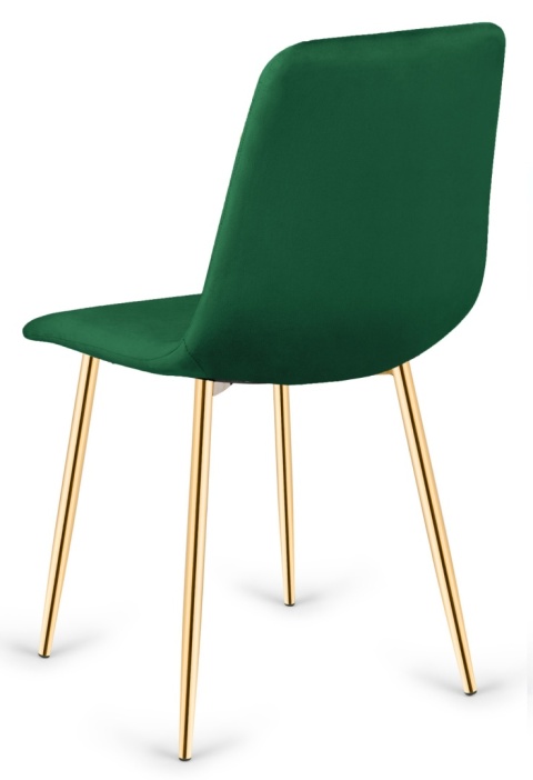Krzesło tapicerowane TRIO VELVET GREEN GOLD