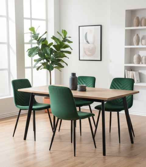 Krzesło tapicerowane TRIO VELVET GREEN