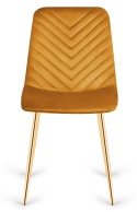 Krzesło tapicerowane TRIO VELVET HONEY GOLD