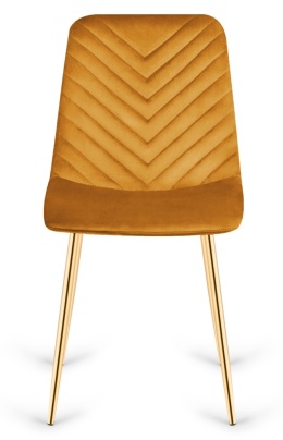 Krzesło tapicerowane TRIO VELVET HONEY GOLD