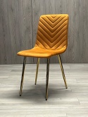 Krzesło tapicerowane TRIO VELVET HONEY GOLD