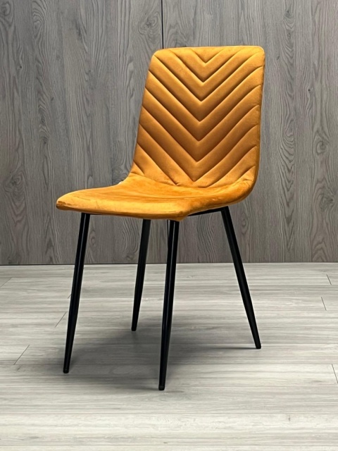 Krzesło tapicerowane TRIO VELVET HONEY