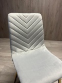 Krzesło tapicerowane TRIO VELVET LIGHT GREY GOLD