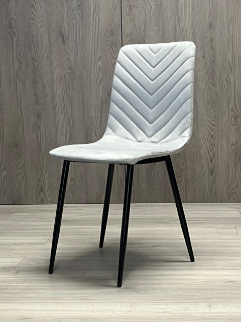 Krzesło tapicerowane TRIO VELVET LIGHT GREY