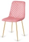 Krzesło tapicerowane TRIO VELVET PINK GOLD