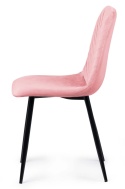 Krzesło tapicerowane TRIO VELVET PINK