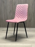 Krzesło tapicerowane TRIO VELVET PINK