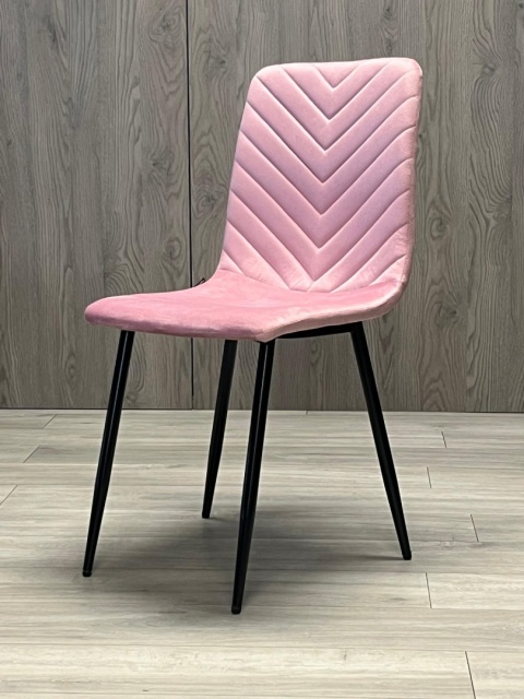 Krzesło tapicerowane TRIO VELVET PINK