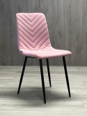 Krzesło tapicerowane TRIO VELVET PINK