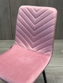 Krzesło tapicerowane TRIO VELVET PINK