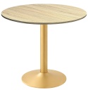 Stół okrągły VICTORY 70 cm GOLD MAT z blatami do wyboru