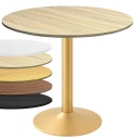 Stół okrągły VICTORY 70 cm GOLD MAT z blatami do wyboru