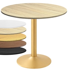 Stół okrągły VICTORY 70 cm GOLD MAT z blatami do wyboru
