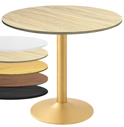 Stół okrągły VICTORY 70 cm GOLD MAT z blatami do wyboru