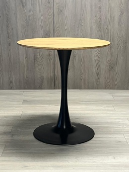 Stół okrągły VICTORY DARK WOOD 70 cm SMOKE SLIM