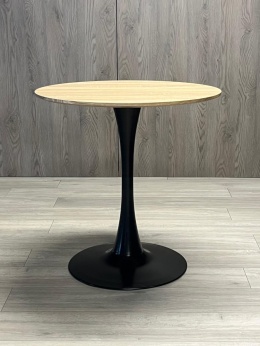 Stół okrągły VICTORY LIGHT WOOD 70 cm SMOKE SLIM