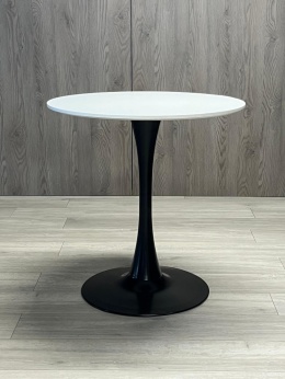 Stół okrągły VICTORY WHITE 70 cm SMOKE SLIM