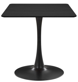 Stół skandynawski kwadratowy TORI Black Wood 70 SMOKE SLIM