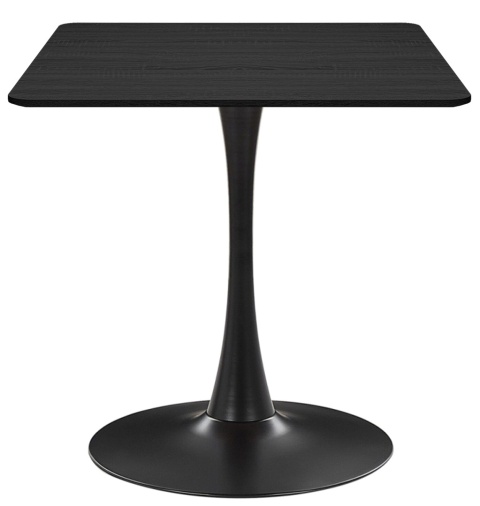 Stół skandynawski kwadratowy TORI Black Wood 70 SMOKE SLIM