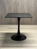 Stół skandynawski kwadratowy TORI Black Wood 70 SMOKE SLIM