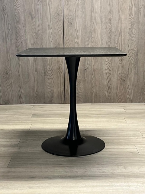 Stół skandynawski kwadratowy TORI Black Wood 70 SMOKE SLIM