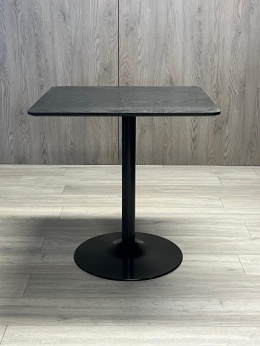 Stół skandynawski kwadratowy TORI Black Wood 70 SMOKE