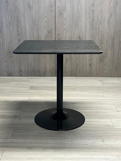 Stół skandynawski kwadratowy TORI Black Wood 70 SMOKE