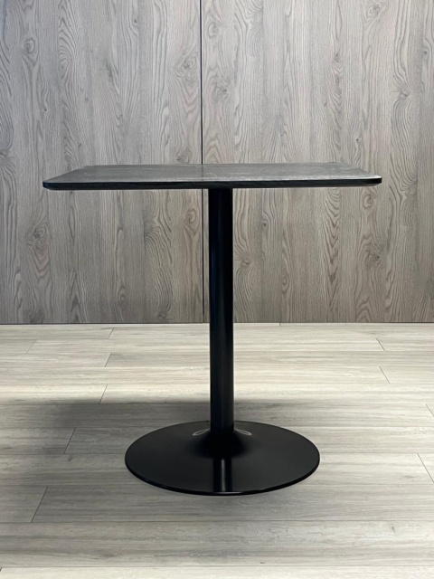 Stół skandynawski kwadratowy TORI Black Wood 70 SMOKE