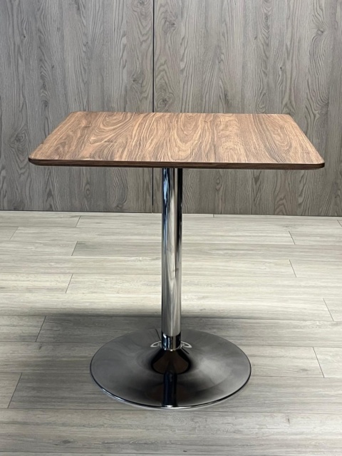 Stół skandynawski kwadratowy TORI Brown Wood 70 SILVER