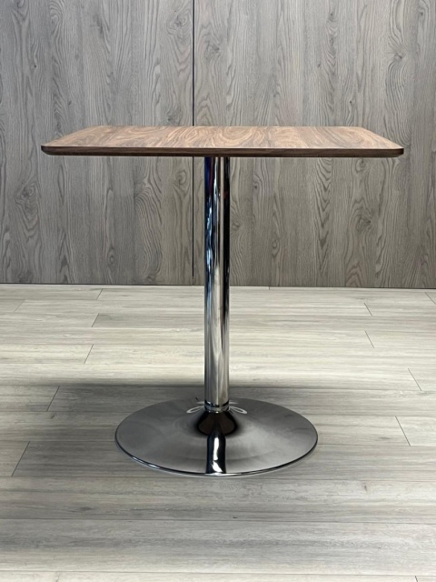 Stół skandynawski kwadratowy TORI Brown Wood 70 SILVER