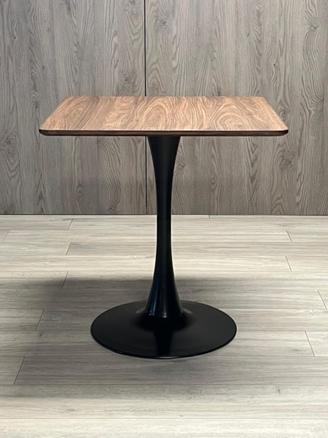 Stół skandynawski kwadratowy TORI Brown Wood 70 SMOKE SLIM