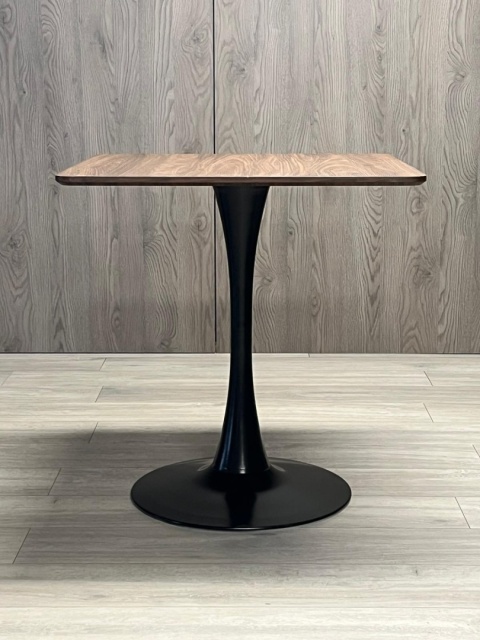 Stół skandynawski kwadratowy TORI Brown Wood 70 SMOKE SLIM