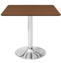 Stół skandynawski kwadratowy TORI Brown Wood 70 SILVER