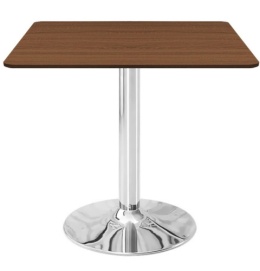 Stół skandynawski kwadratowy TORI Brown Wood 70 SILVER