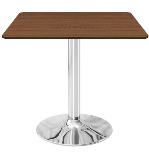 Stół skandynawski kwadratowy TORI Brown Wood 70 SILVER