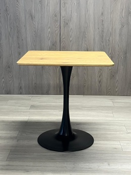 Stół skandynawski kwadratowy TORI Dark Wood 70 SMOKE SLIM