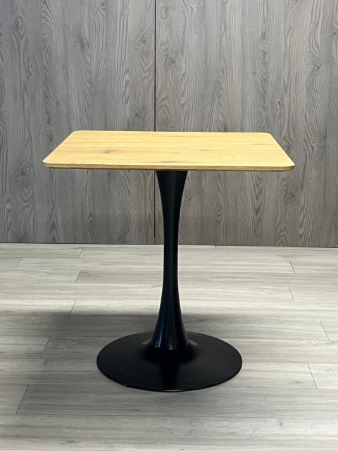 Stół skandynawski kwadratowy TORI Dark Wood 70 SMOKE SLIM