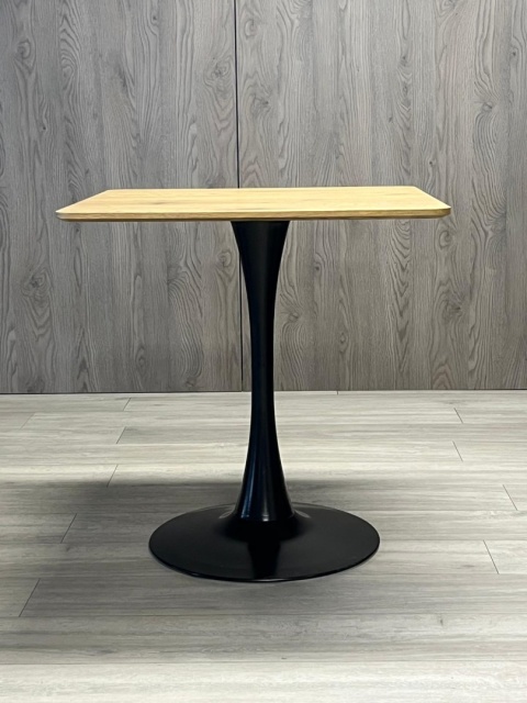 Stół skandynawski kwadratowy TORI Dark Wood 70 SMOKE SLIM