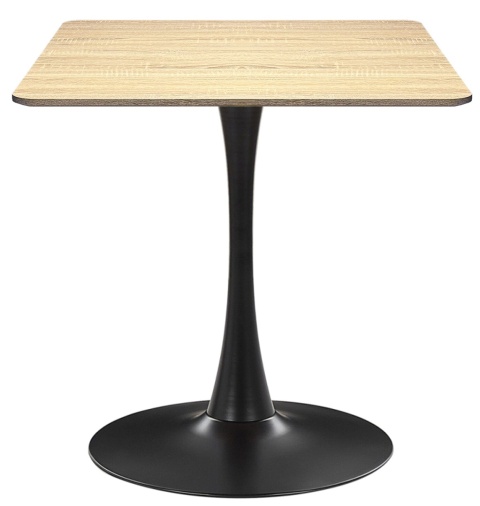 Stół skandynawski kwadratowy TORI Light Wood 70 SMOKE SLIM