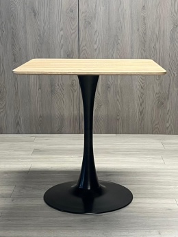 Stół skandynawski kwadratowy TORI Light Wood 70 SMOKE SLIM