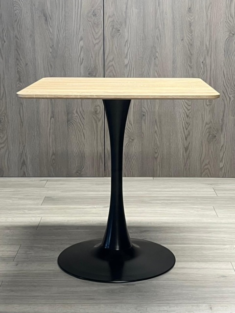 Stół skandynawski kwadratowy TORI Light Wood 70 SMOKE SLIM