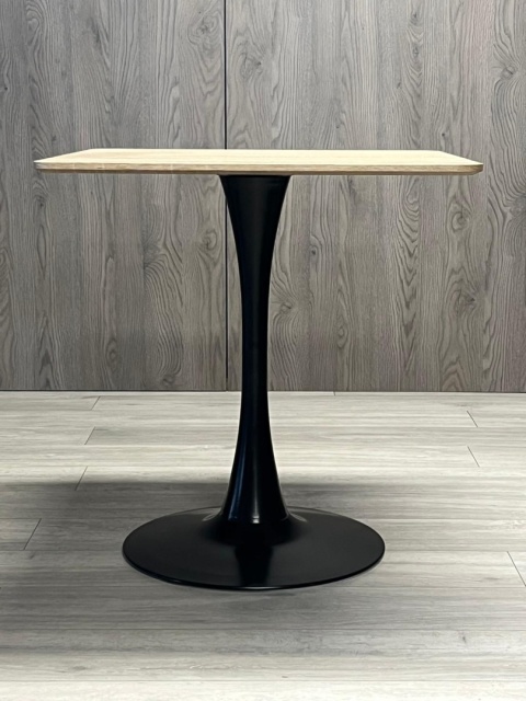 Stół skandynawski kwadratowy TORI Light Wood 70 SMOKE SLIM