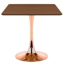 Stół skandynawski kwadratowy TORI SLIM Brown Wood 70 COPPER