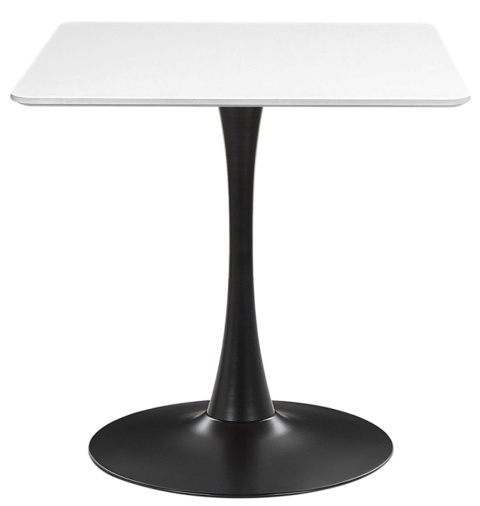 Stół skandynawski kwadratowy TORI WHITE 70 SMOKE SLIM